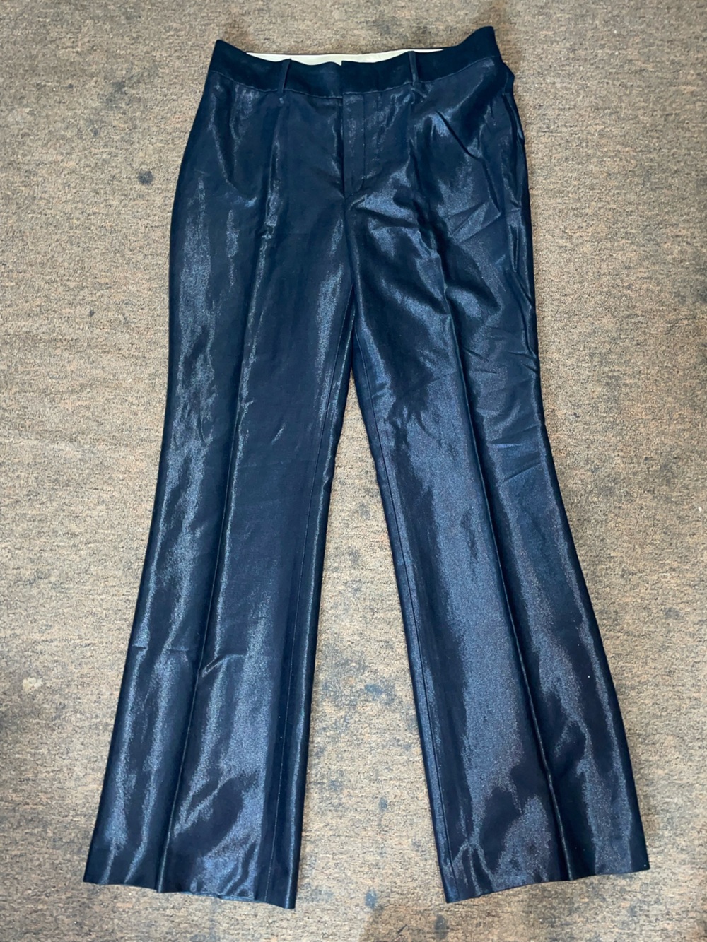 Banana Republic Shiny Navy Dress Trousers